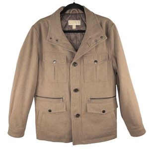 Michael Kors Wool Blend Lined Peacoat